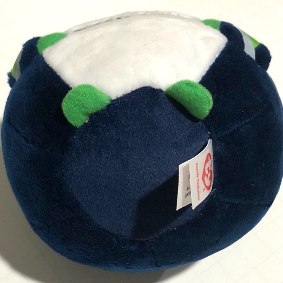 TY Beanie Ballz NFL Seatle Seahawks plush ball toy 4 1/2" 2016 - Picture 4 of 10